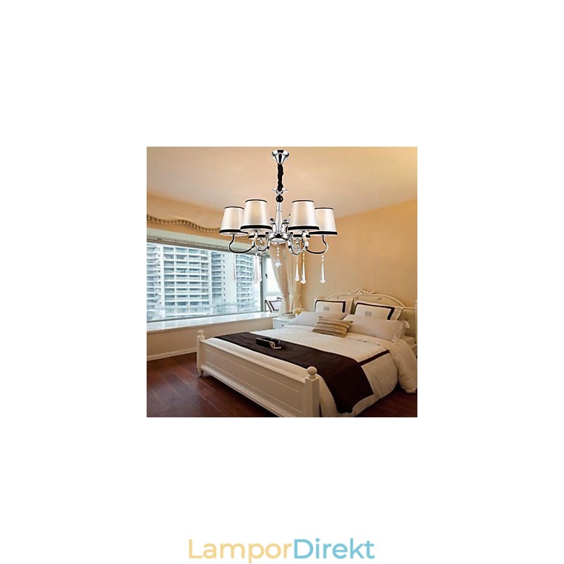 Modern Samtida Traditionell Klassisk Rustik Lodge Vintage Island Chrome Metal Chandelier Dining