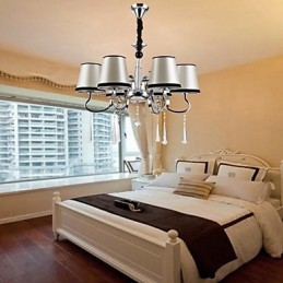 Modern Samtida Traditionell Klassisk Rustik Lodge Vintage Island Chrome Metal Chandelier Dining