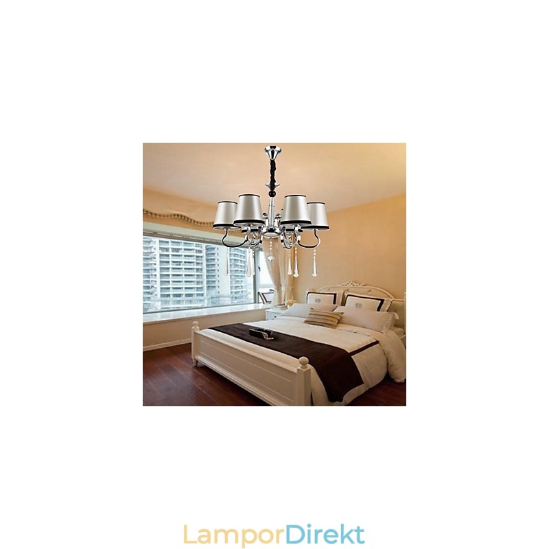 Modern Samtida Traditionell Klassisk Rustik Lodge Vintage Island Chrome Metal Chandelier Dining