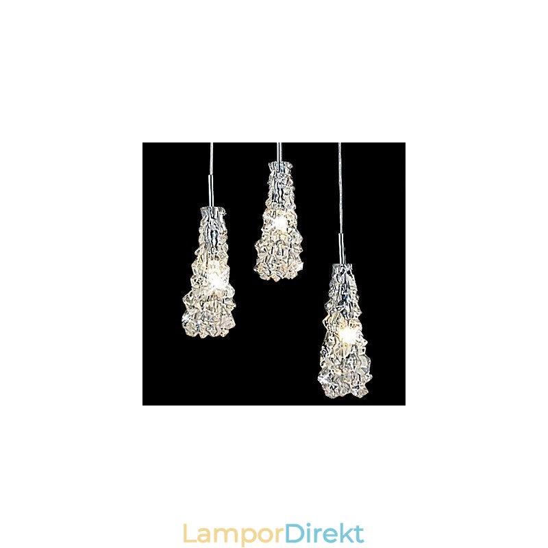 Tradition Classic Transparent Glas 3 Ljus Ljuskrona