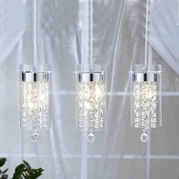Konstnärlig Kristall Taklampa Med Glasskärmar G4 Lampbas