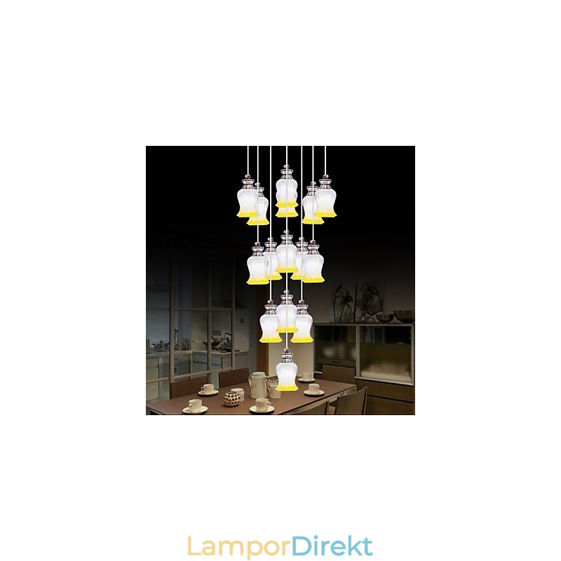 Restaurang 15 Head Of Modern Simple Crystal Pendant