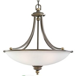 Rustik Lodge Brons Metall Taklampa