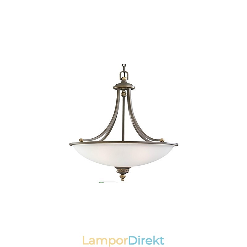 Rustik Lodge Brons Metall Taklampa