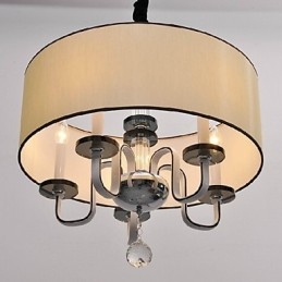 Modern Och Modern Kristallkrom Metall Taklampa