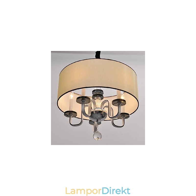 Modern Och Modern Kristallkrom Metall Taklampa