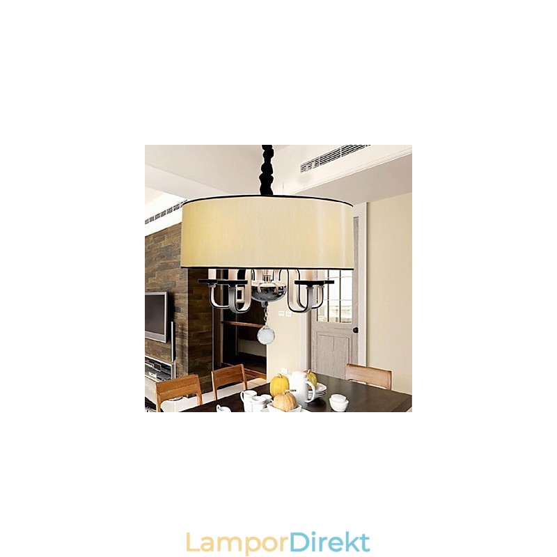 Modern Och Modern Kristallkrom Metall Taklampa