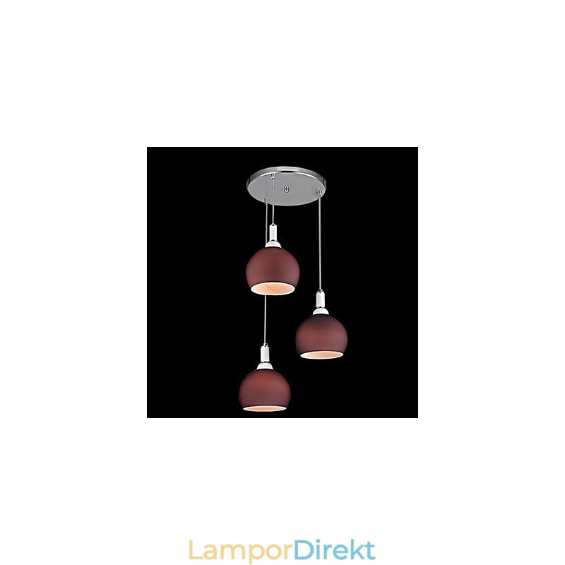 Modern Och Modern Elektropläterad Pendellampa I Ministil