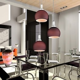 Modern Och Modern Elektropläterad Pendellampa I Ministil