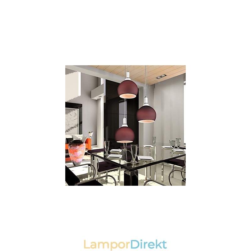 Modern Och Modern Elektropläterad Pendellampa I Ministil