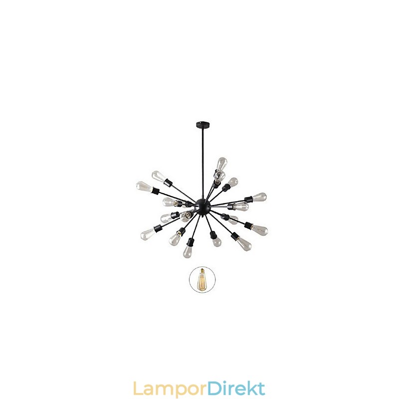 Modern 20-Ljus Taklampa I Radiell Funktion