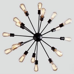 Modern 20-Ljus Taklampa I Radiell Funktion