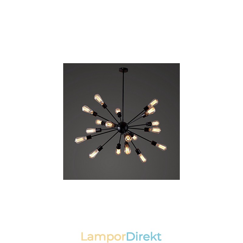 Modern 20-Ljus Taklampa I Radiell Funktion