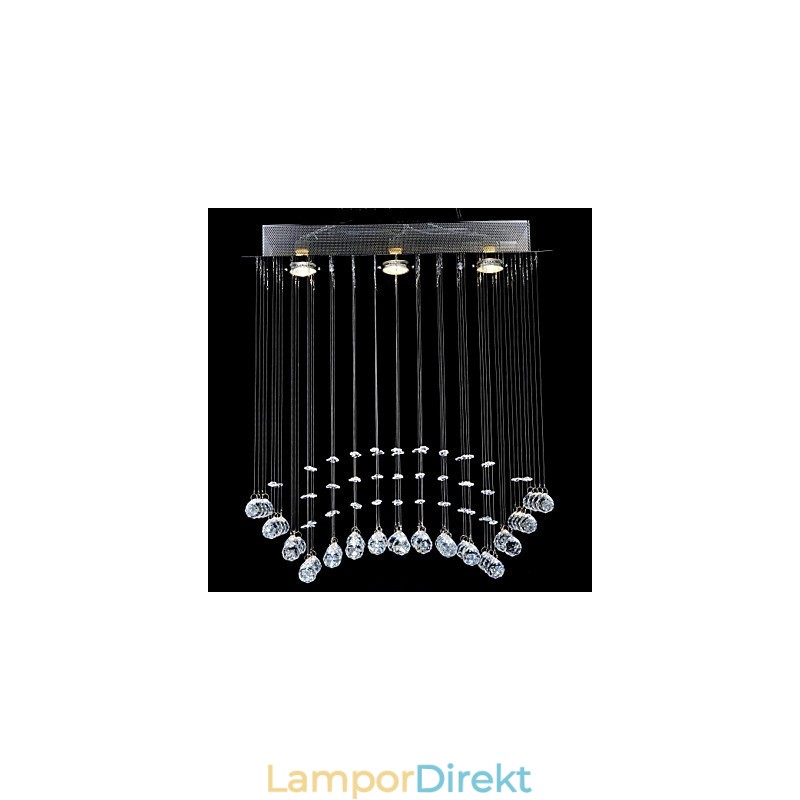 Traditionell Klassisk Kristallkrom Metall Infälld Montering