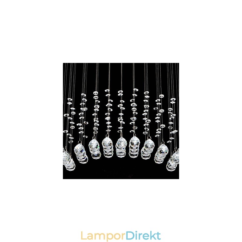 Traditionell Klassisk Kristallkrom Metall Infälld Montering