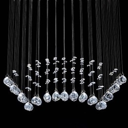 Traditionell Klassisk Kristallkrom Metall Infälld Montering