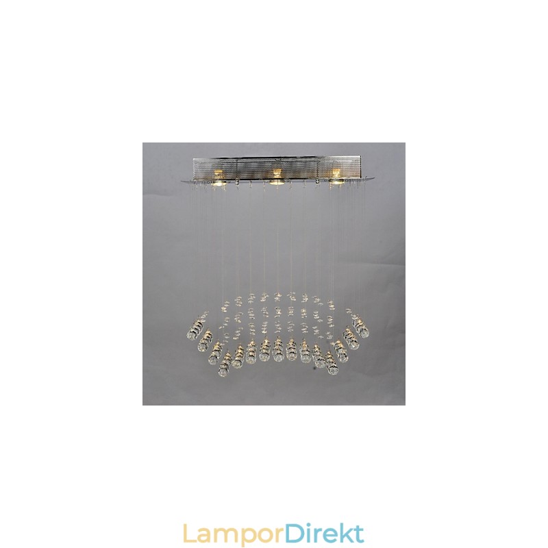 Traditionell Klassisk Kristallkrom Metall Infälld Montering