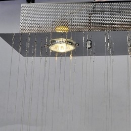 Traditionell Klassisk Kristallkrom Metall Infälld Montering