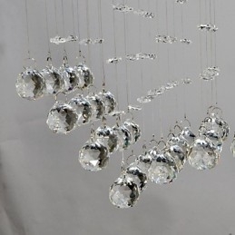 Traditionell Klassisk Kristallkrom Metall Infälld Montering