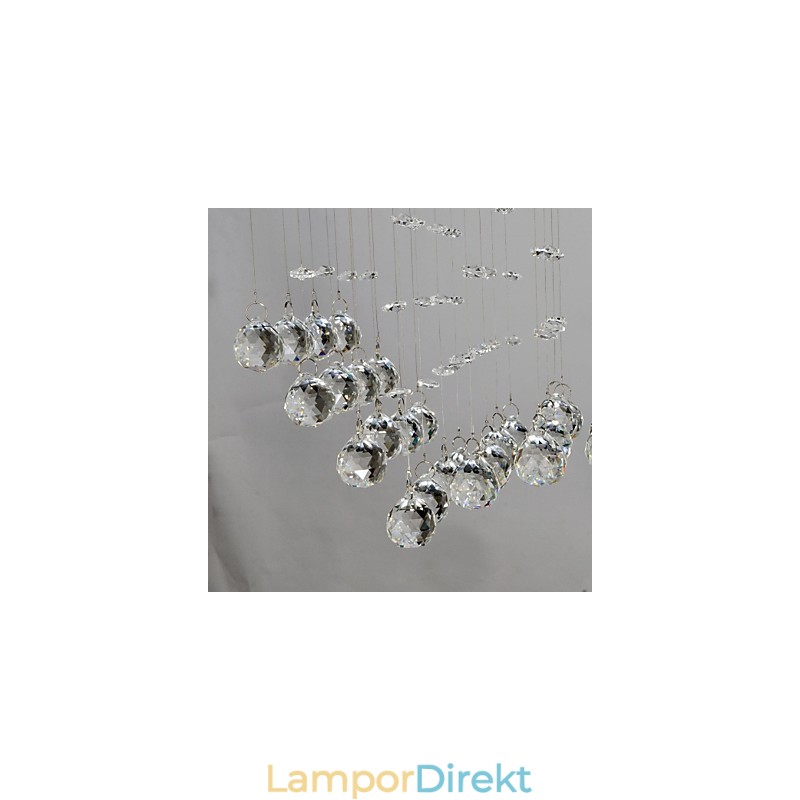 Traditionell Klassisk Kristallkrom Metall Infälld Montering