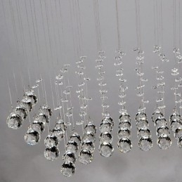 Traditionell Klassisk Kristallkrom Metall Infälld Montering