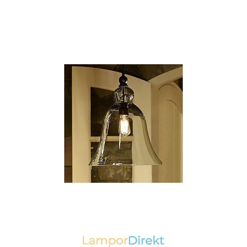 Country Mini Stil Målning Glas Taklampa
