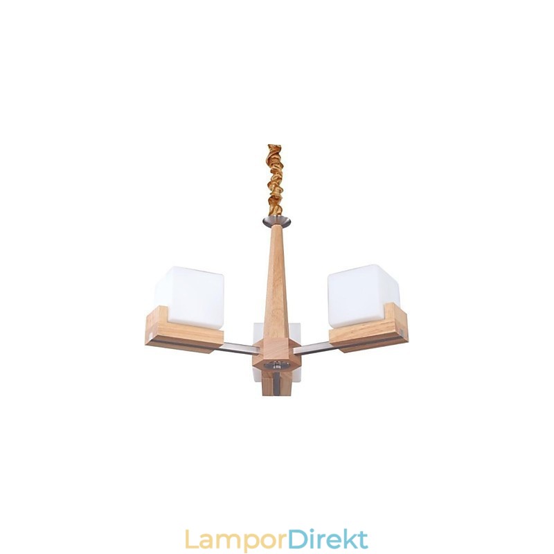 Ek Pendellampa Tre Lampor Ek Och Glas