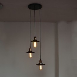 Vintage 3 Ljushänge I Järnskärm