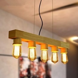 Pendellampor Country Wood Bamboo