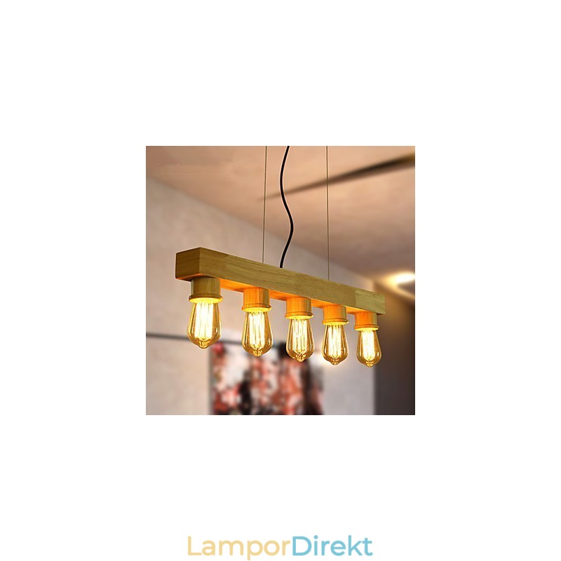 Pendellampor Country Wood Bamboo