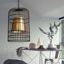 Ljuskrona Rustic Lodge Drum Metal