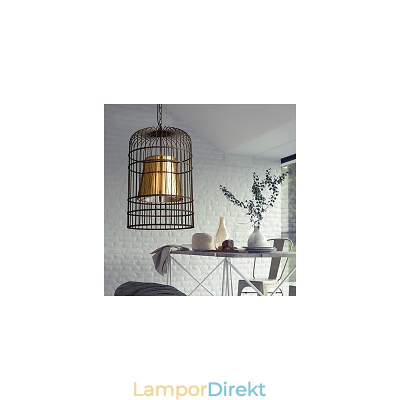 Ljuskrona Rustic Lodge Drum Metal