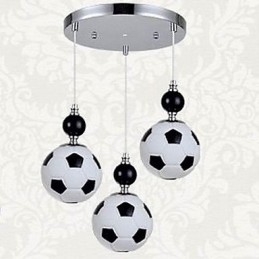 Klassisk Modern Fotboll Rund Taklampa 3 Lampor