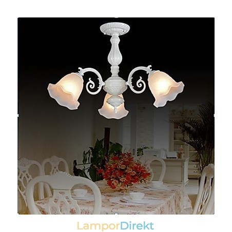 Flush Mount Three Lights White European Retro Classic Flush Mount Three Lights White European Retro Classic