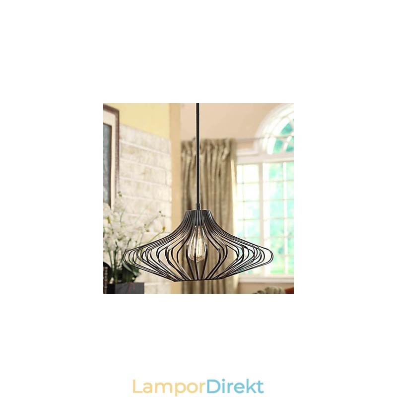 Modern Taklampa Med Svart Metallskärm