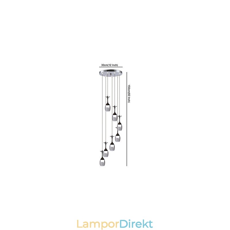Modern Hänglampa 7 Lampor Integrerade Lampor Ingår Trappljus