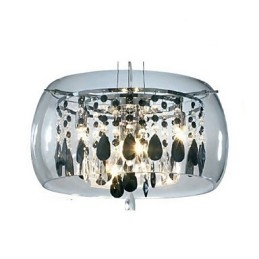 Modern Och Modern Trum Crystal Mini Style Elektropläterad Pendellampa