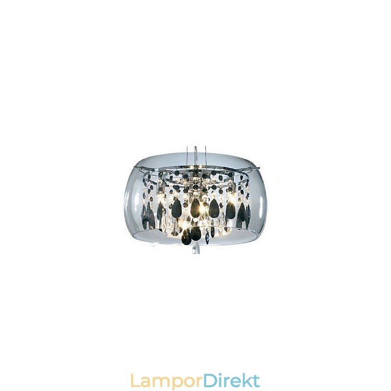 Modern Och Modern Trum Crystal Mini Style Elektropläterad Pendellampa