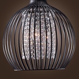 Modern Och Modern Lyktakristall I Ministil, Elektropläterad Taklampa