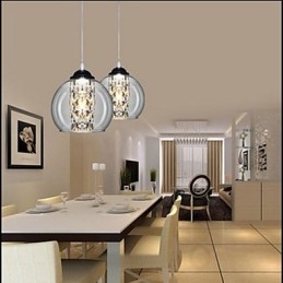 Glaskula Hängande Lampa Tre