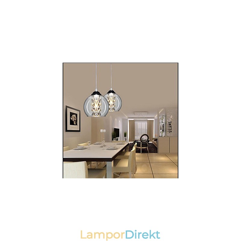 Glaskula Hängande Lampa Tre