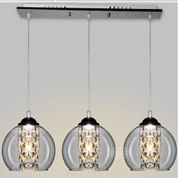 Glaskula Hängande Lampa Tre