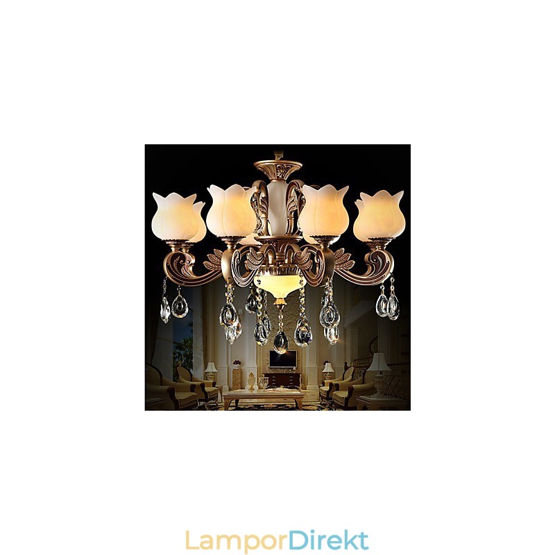 European Crystal Pendellampa Och Lyxig Lampa