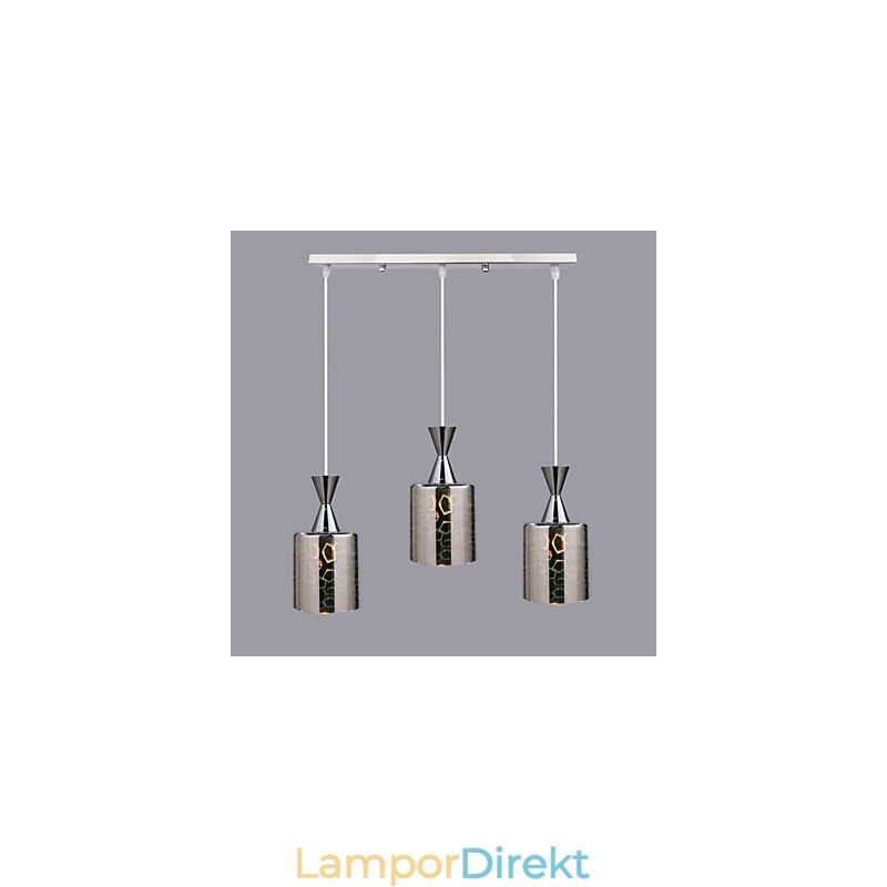 Drömlasergravyr Förkromad Lampa 3 Rak
