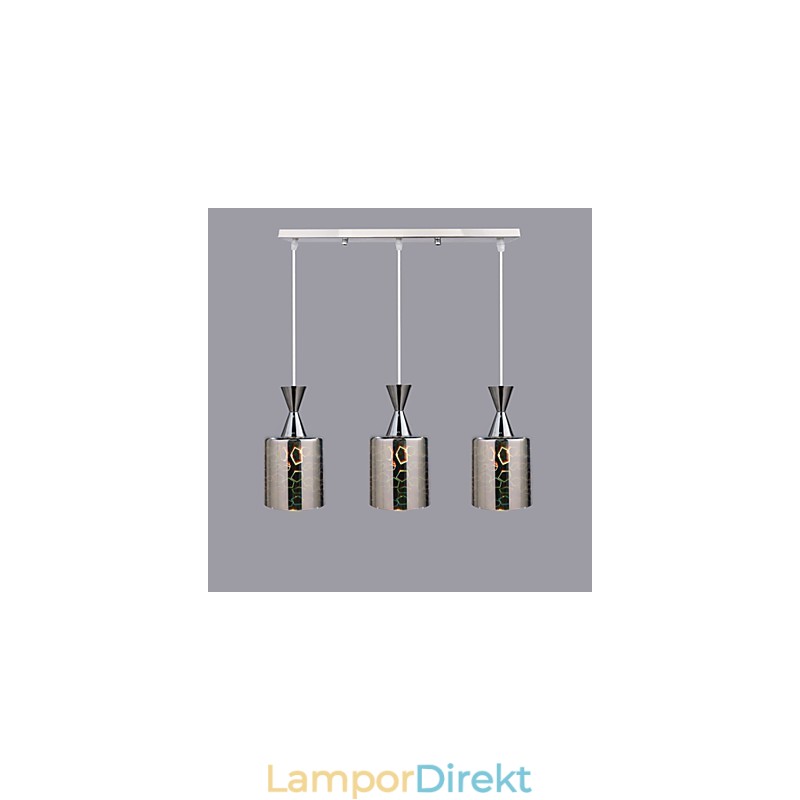 Drömlasergravyr Förkromad Lampa 3 Rak