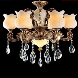 European Crystal Pendellampa Och Lyxig Lampa