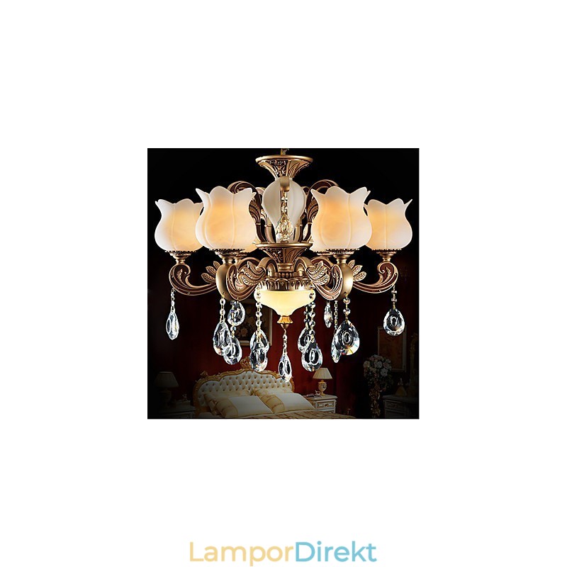 European Crystal Pendellampa Och Lyxig Lampa