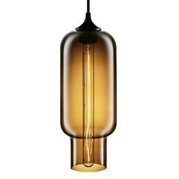 70W Modernt Glas Taklampa I Brun Bubbla Design