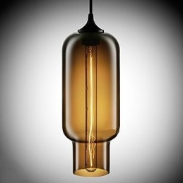 70W Modernt Glas Taklampa I Brun Bubbla Design