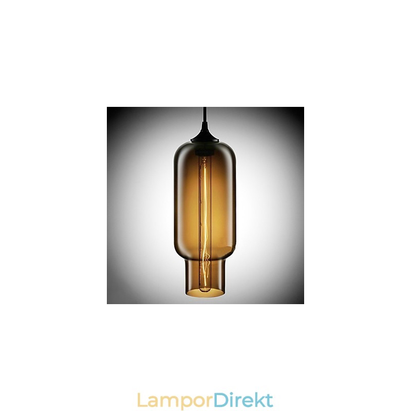 70W Modernt Glas Taklampa I Brun Bubbla Design